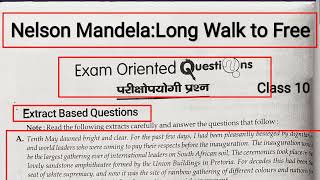 Nelson Mandela Long Walk to Freedom Class 10  Nelson Mandela Extract Based Questions  in hindi [upl. by Ierbua]