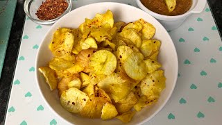 Cassava Chips Recipe  Cassava chips and shrimp Chutney  மரவள்ளி கிழங்குச் சீவல் கூனிச் சம்பலுடன் [upl. by Sicnarf]