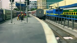 RAJDHANI AND GARIBRATH EXPRESS COMPILATION  INDIAN MODEL TRAIN  MINIATURE  Ho scale [upl. by Anairad]