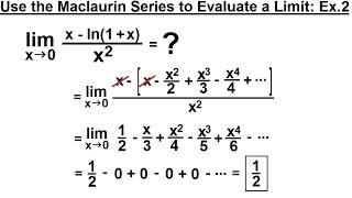 Calculus 2 Infinite Sequences and Series 77 of 86 Use the Maclaurin Series to Find Limit 2 [upl. by Bithia]