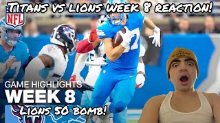 LIONS 50 BOMB Tennessee Titans vs Detroit Lions  2024 Week 8 Game Highlights  REACTION [upl. by Gney862]