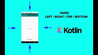 Android Kotlin Tutorial  Gestures  Swipe  LEFT RIGHT TOP DOWN [upl. by Schoening610]