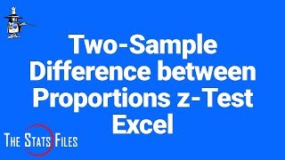 847 Two sample Difference Between Proportions z test Excel Calculator [upl. by Leirza645]