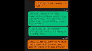 KATSUKI SAVES IZUKU 13 TEXTING STORY BAKUDEKU DIFFERENT SCHOOLS AU [upl. by Naelopan]