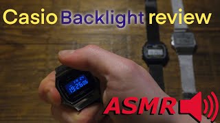 ASMR Showcase  Casio Backlight comparison  LED and Illuminator [upl. by Avigdor]