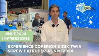 NPE 2024  Coperions ZSK Twin Screw Extruder at NPE [upl. by Ylen]