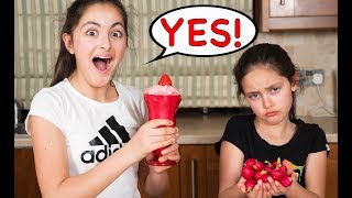 We only ate PINK food for 24 HOURS challenge [upl. by Wenona]