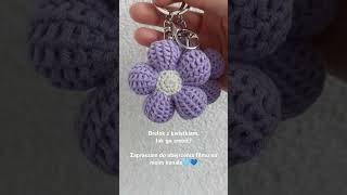 Kwiatek na szydełkuamigurumiamigurumicrochet handmadecrochetingwzór na kwiatkabrelok [upl. by Tor628]