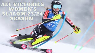 All Victories Women’s Slalom 23 24 Season Best Slalom Races Top Performances amp Winning Moments ‐ [upl. by Yenterb400]