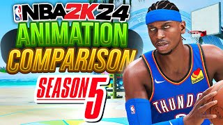 Season 6 NEW  Best Animations Comparison on NBA 2K24 [upl. by Iddo]