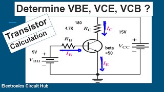 Find VCE VBE and VCB of Transistor  BJT Solved Numerical [upl. by Elyrad]