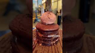 Oreo Pancakes with Valrhona Chocolate Sauce Dubai luxury shorts viralfood trendingfood dessert [upl. by Nashbar]