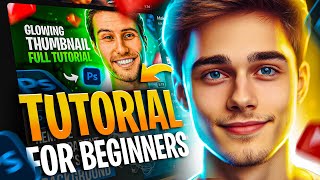 Make Glowing youtube thumbnails in Photoshop  FREE Actions  Beginners Tutorial [upl. by Sana]