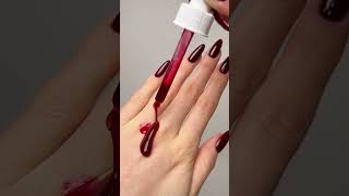 The PERFECT Red Nails At Home  Nail Polish Application amp Handcare nails nailhacks [upl. by Gorey]