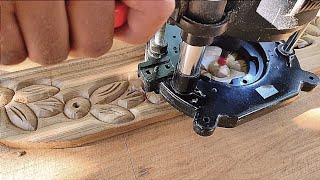 Wood carving  How to handle router for wood carving beginners by pvj wood carving [upl. by Nortna]