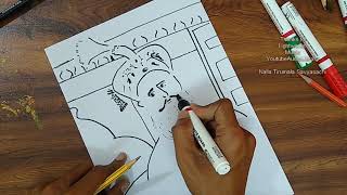 How To Draw Bahadur Shah Zafar [upl. by Ecinue]