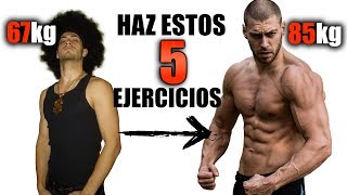 5 Mejores Ejercicios para Aumentar Masa Muscular [upl. by Ducan]