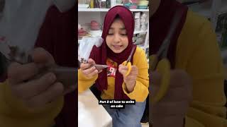 How to write on cake  cake par name kaise likhe  cake baking recipes  easy recipes  toy cake [upl. by Arob]