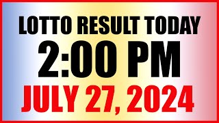 Lotto Result Today 2pm July 27 2024 Swertres Ez2 Pcso [upl. by Silvia]