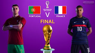 FIFA World Cup Final 2022  Portugal Vs France  Mbappe Vs Ronaldo  Free Kick Goal  eFootball PES [upl. by Sinnej]