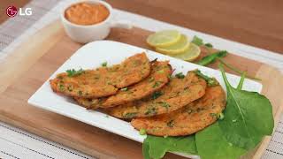 Healthy Chana Dal Pancake in Minutes  LG ScanToCook Charcoal Microwave Oven [upl. by Notsirk117]