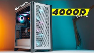 Corsair 4000D Airflow White Case Review  The Nicest Case Yet [upl. by Corvese375]