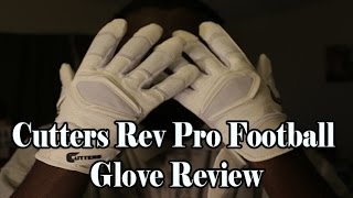 Cutters Rev Pro Football Gloves  Eastbaycom Review [upl. by Aicenev311]