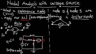 Ep 24 Nodal Analysis with a Voltage Source [upl. by Meletius]