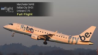 Flybe Full Flight Manchester to Belfast City Embraer E175 [upl. by Purdum]