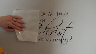 Scripture Wall Decal Wall Decal Mural Bible Verse Wall Quote Wallpaper [upl. by Hallee111]