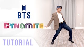 BTS  Dynamite Dance Tutorial Explanation amp Mirrored  Ellen and Brian [upl. by Noteek699]