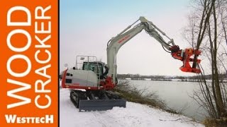 Fällkopf Woodcracker C350 am neuen Takeuchi TB2150 [upl. by Os]