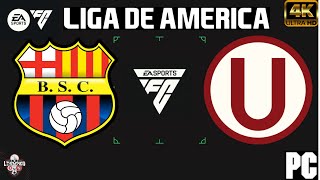 BARCELONA SC VS UNIVERSITARIO  LIGA DE AMERICA FC 24 [upl. by Koloski]