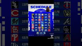 MLB baseball schedule for Saturday September 28 [upl. by Sharyl]