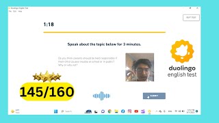 I scored 145 in duolingo English test practice  Duolingo English test [upl. by Giulia]