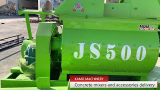 JS500 Concrete Mixer JS750 Concrete Mixer and accessories delivery [upl. by Alithea109]