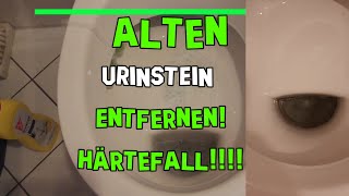 Alten Urinstein Kalk entfernen reinigen putzen Härtefall was hilft und was nicht WC Toilette Bad [upl. by Peonir]