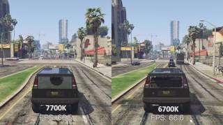 i7 7700K Kaby Lake vs i7 6700K Sky Lake GTAV Benchmark Side By Side Comparison [upl. by Gnoix90]