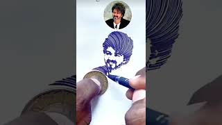 Thalapathi vijay 🔥🔥🔥coin 🪙 drawing [upl. by Leila953]