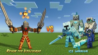 RENOR THE ICESOURGE vs THE ICE WARRIOR  MINECRAFT [upl. by Bryner]