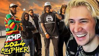 xQc Reacts to AMP FRESHMAN CYPHER 2024 [upl. by Adok]