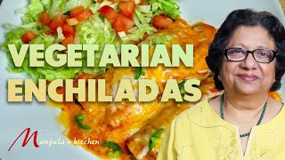 Vegetarian Enchiladas Recipe Mexican Vegetarian Recipe Veggie Enchilada Recipe [upl. by Mirabelle973]