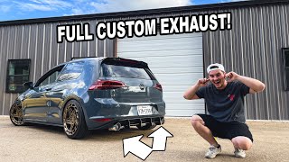 Big Turbo GTI gets a FULL CUSTOM EXHAUST sounds SICK [upl. by Ursulina]