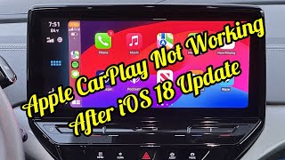 Apple CarPlay Not Working After iOS 18 Update Fixed [upl. by Eitisahc321]