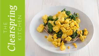 Easy Vegan Scrambled Tofu with coconut oil [upl. by Ahsirk886]