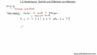 Vereinigung von Mengen  Mathematik Videos amp Übungen [upl. by Nolyar]