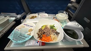 Eating Airplane Food at Korean Air Economy Class [upl. by Ecadnarb341]