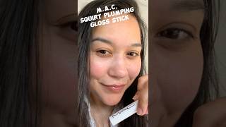 MAC Squirt Plumping Gloss Stick in Clear  honest review  no makeup day [upl. by Ahsiek448]