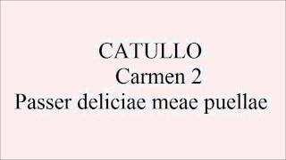 Lettura Metrica Catullo carmen2Passer deliciae meae puellae [upl. by Eiclud422]