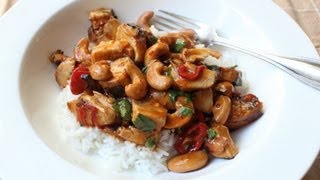 Cashew Chicken  Leftover Chicken with Cashews in Spicy Sweet amp Sour Sauce [upl. by Springer]